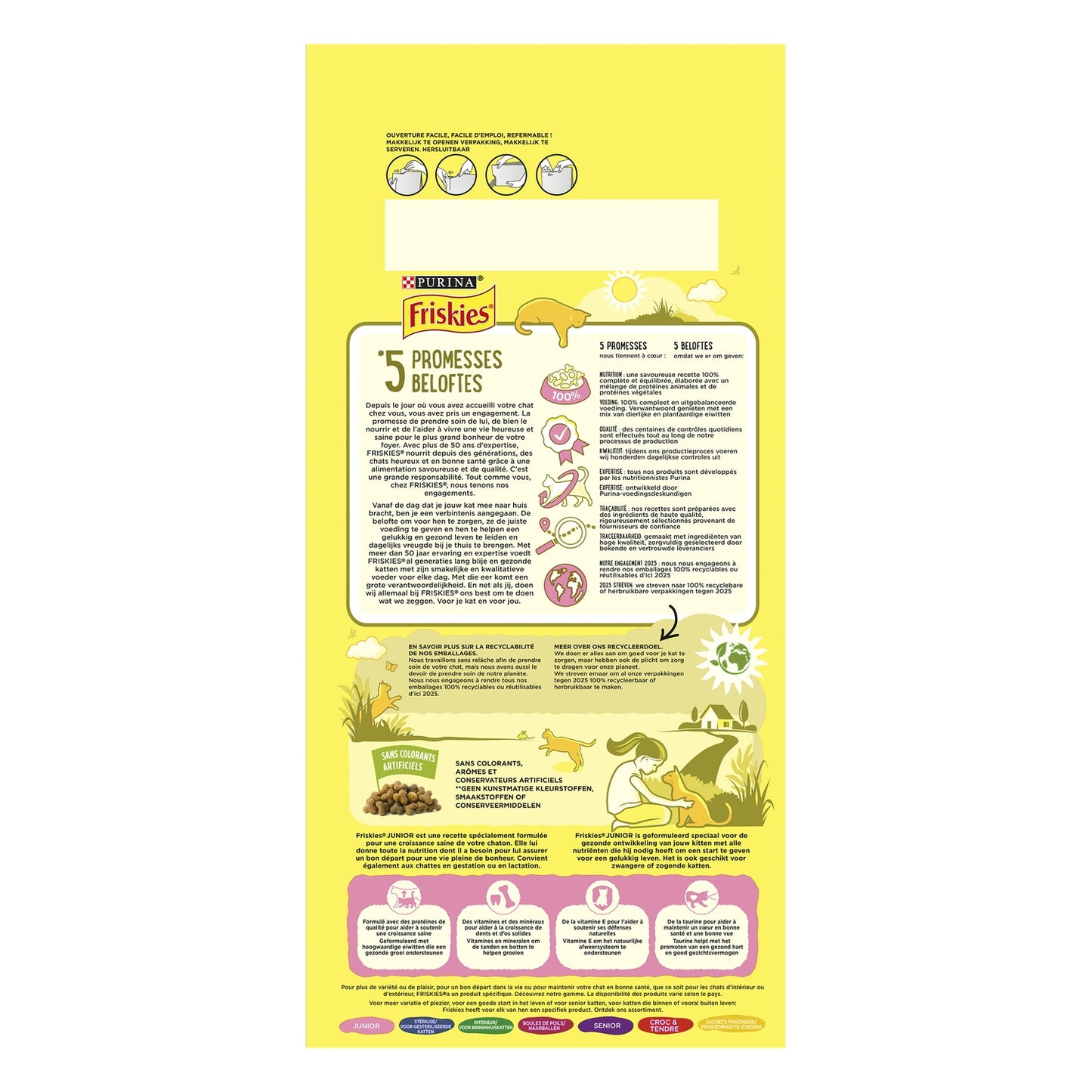 Purina Friskies Junior Cat Food with Chicken, Turkey &amp; Vegetables with Milk