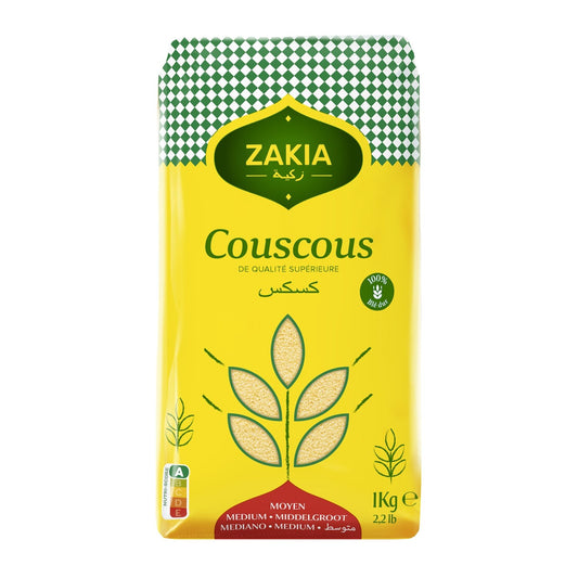 Graine de Couscous Moyen ZAKIA le paquet de 1 kg