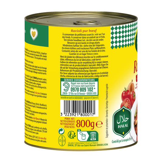 Halal Ready Meal Beef Ravioli ZAKIA