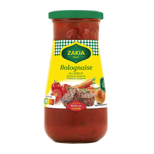 Sauce Halal Bolognaise au Bœuf ZAKIA le bocal de 400 g