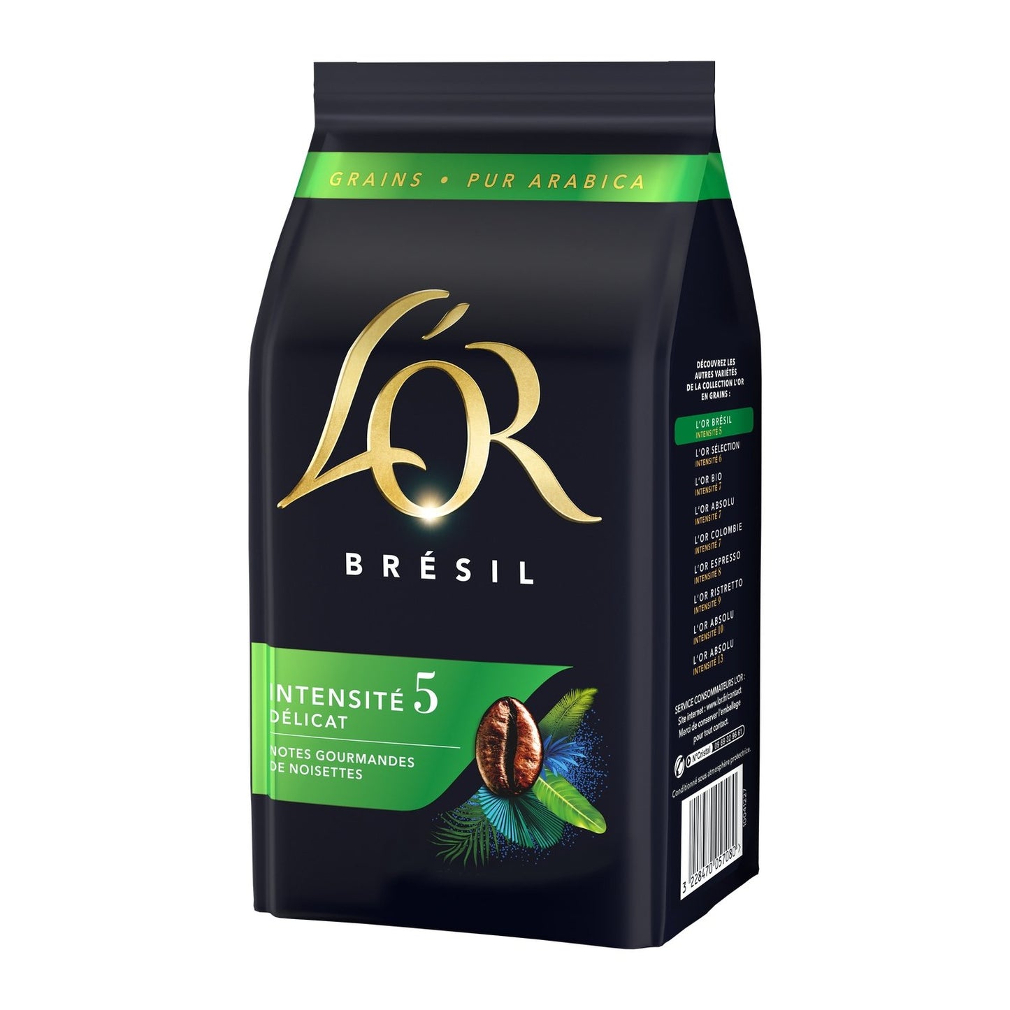 L'OR Brazil Hazelnut Coffee Beans Intensity 6