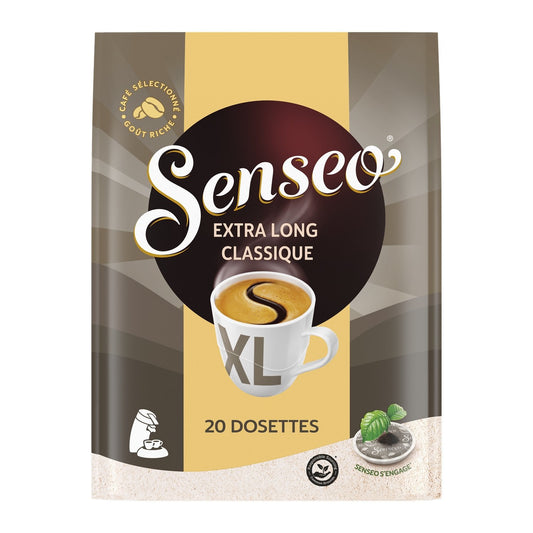Café Dosettes Classique Extra Long Compatible Senseo SENSEO le paquet de 20 dosettes