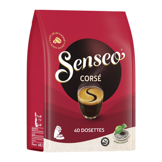 Café Dosettes Corsé Arabica et Robusta SENSEO le paquet de 40 dosettes