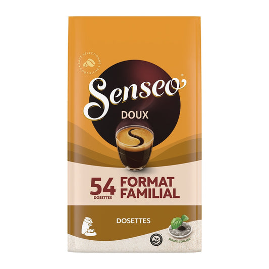 Café Dosettes Doux 100% Arabica Compatibles Senseo SENSEO le paquet de 54 dosettes