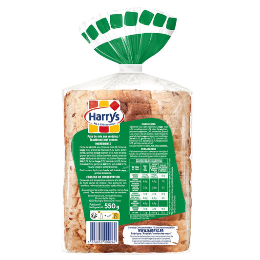 HARRYS 7 Grain American Sandwich Bread with No Additives