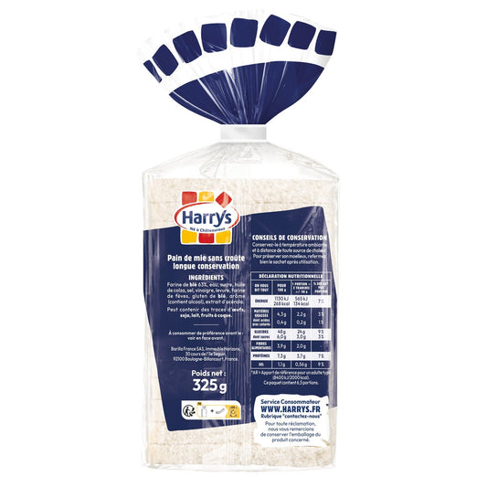HARRYS 100% Long-Life Plain Crustless Sandwich Bread