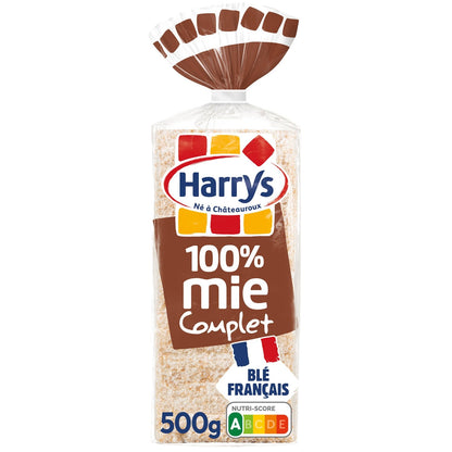 HARRYS 100% Wholemeal Sandwich Bread Without Crust Without Additives