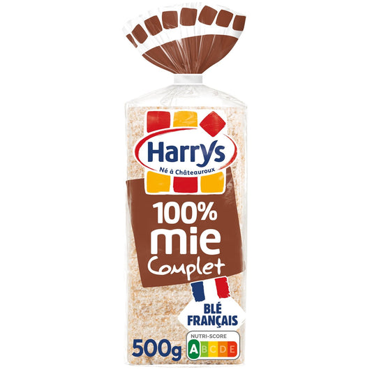 HARRYS 100% Wholemeal Sandwich Bread Without Crust Without Additives