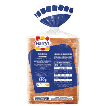 HARRYS Plain American Sandwich Bread Without Additives