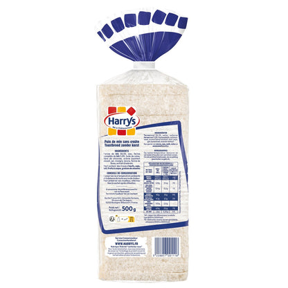 HARRYS 100% Plain Sandwich Bread, Crustless, No Added Sugars, No Additives
