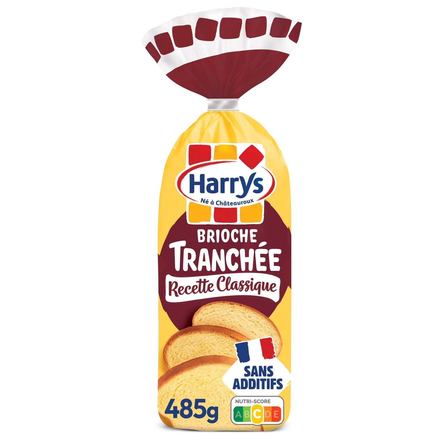 Brioche Tranchée Recette Classique Nature Sans Additifs HARRYS le sachet de 485g