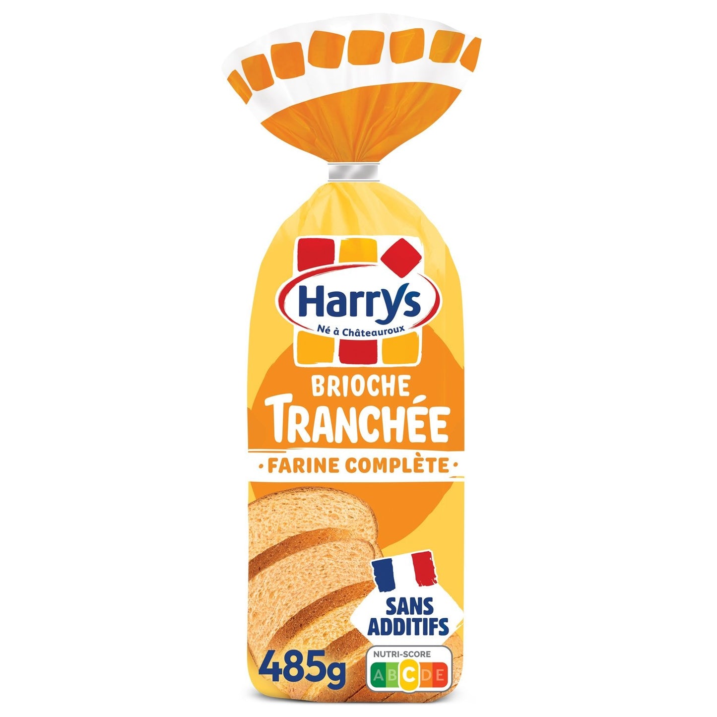 Brioche Tranchée Farine Complète Sans Additifs HARRYS le sachet de 485g