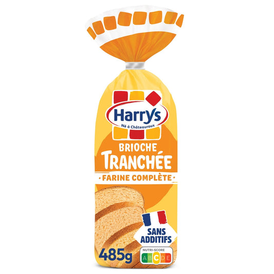 Brioche Tranchée Farine Complète Sans Additifs HARRYS le sachet de 485g