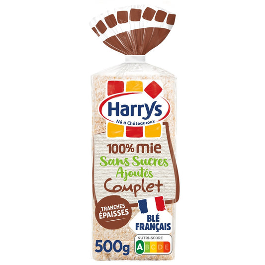 HARRYS 100% Wholemeal Sandwich Bread Without Crust No Added Sugar No Additives