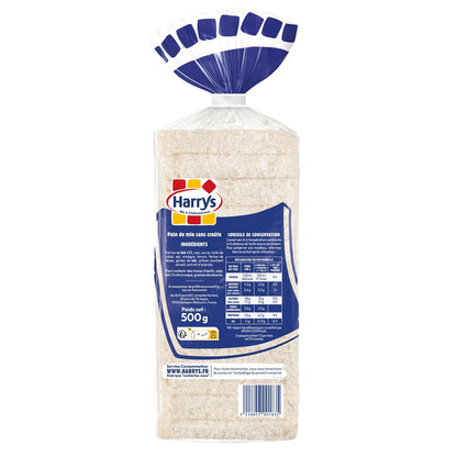 HARRYS 100% Crumb Bread Thick Slices Plain Crustless No Additives