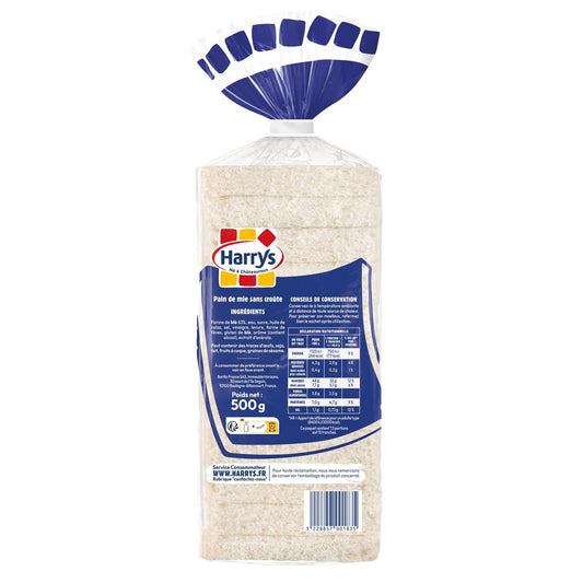 HARRYS 100% Crumb Bread Thick Slices Plain Crustless No Additives