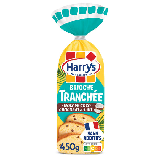 HARRYS-Free Milk Chocolate Chip and Coconut Sliced ​​Brioche