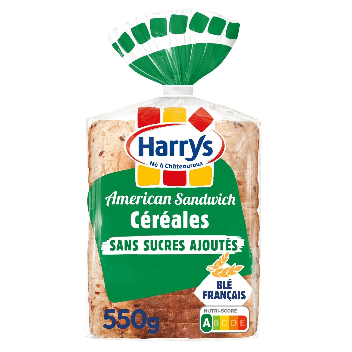 Pain de mie American sandwich 7 céréales sans sucres ajoutés sans additifs HARRYS 