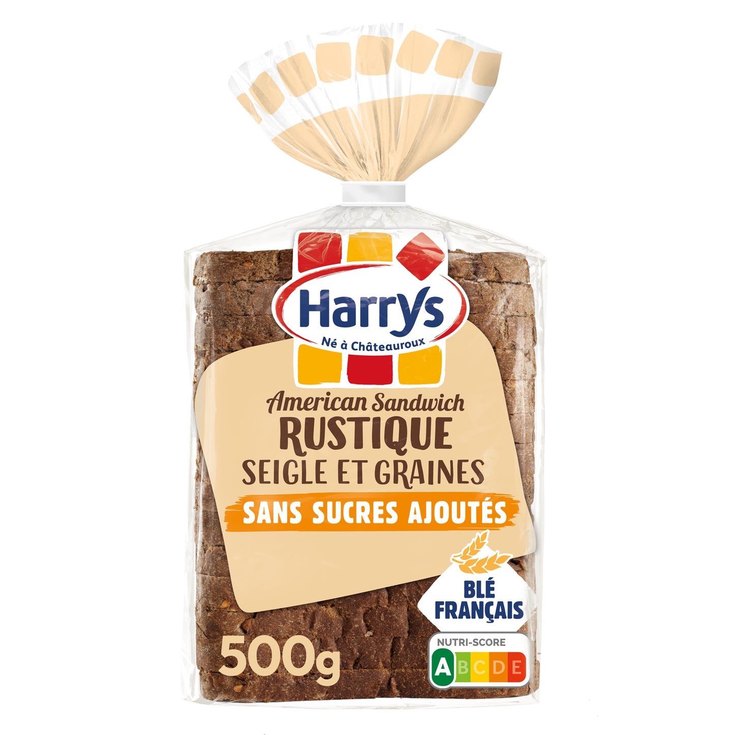 Pain de mie Americain sandwich rustique sans sucres ajoutés sans additifs HARRYS 