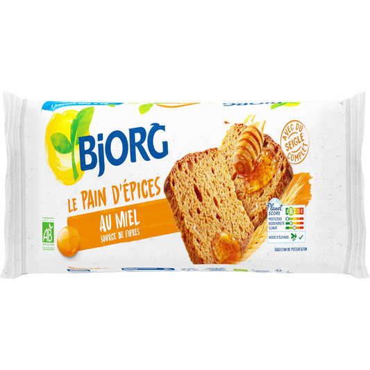 Gâteau Bio Pain d'Épice au Miel BJORG Le paquet de 20 tranches - 300g