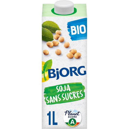 BJORG Organic Plant-Based Drink with Natural Soy Milk and No Sugars