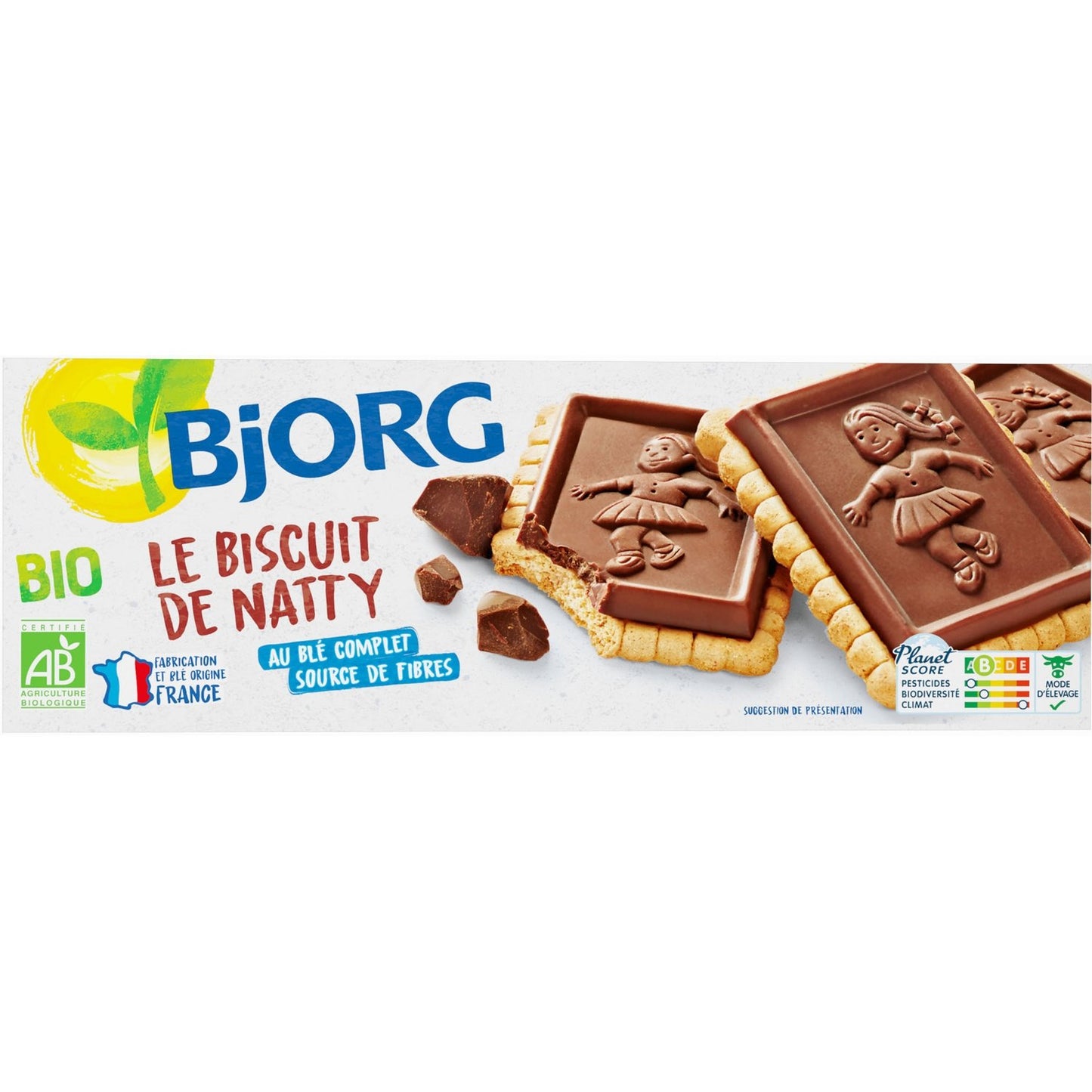 Biscuits Bio de Natty Petit Beurre Nappés au Chocolat Noir BJORG