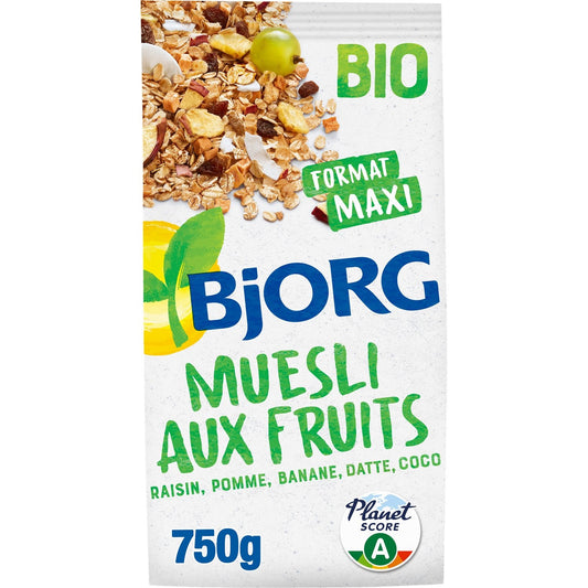 Céréales Bio Muesli aux Fruits BJORG Le paquet de 750g