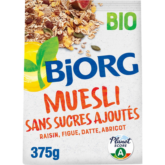 Céréales Bio Muesli Sans Sucres BJORG Le paquet de 375g