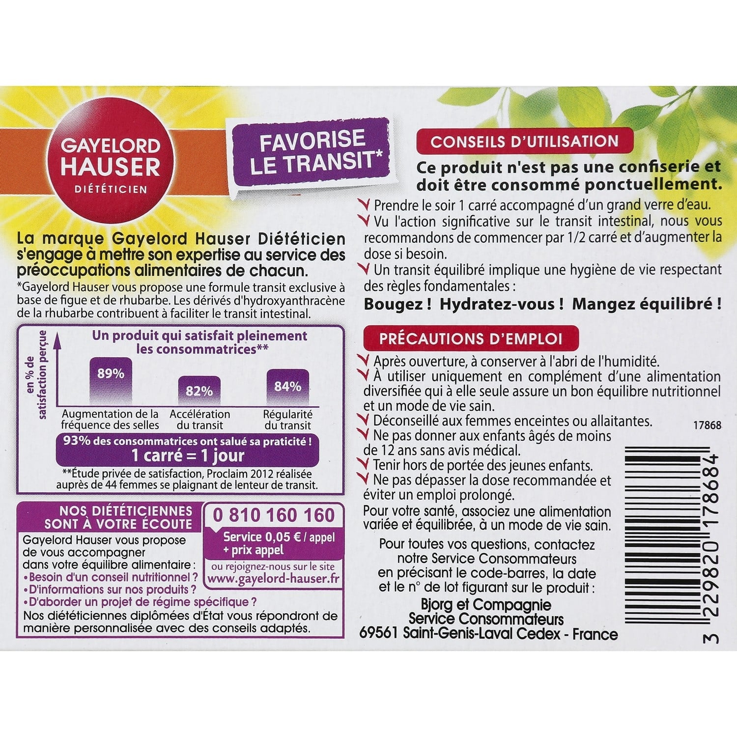 Carré Figues et fibres GAYELORD HAUSER 