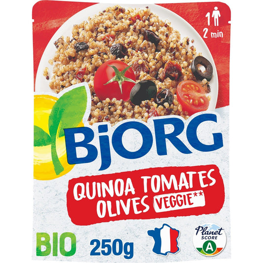 Organic Quinoa Tomatoes Olives Ready Meal BJORG