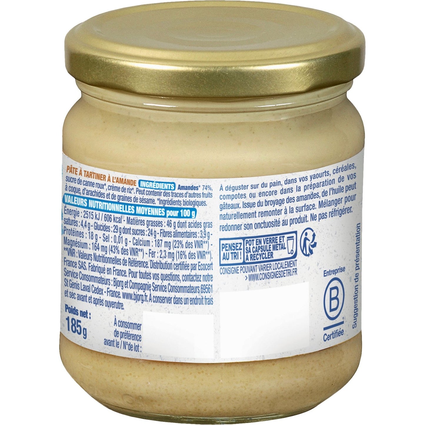 BJORG Organic Almond Spread