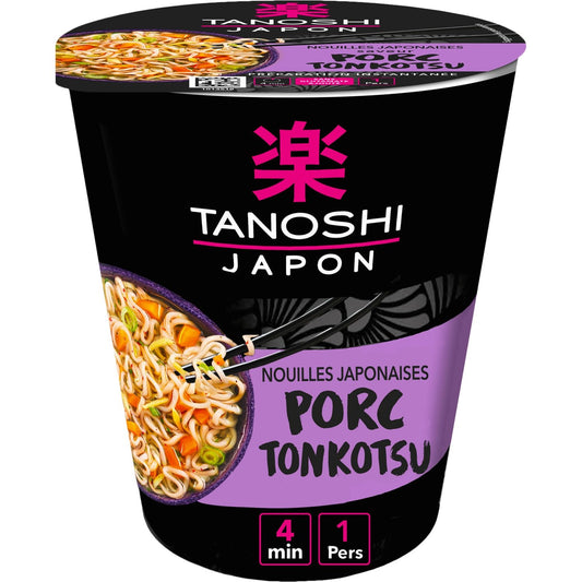 Nouilles Porc Tonkotsu TANOSHI Le pot de 65g