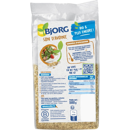BJORG Organic Oat Bran