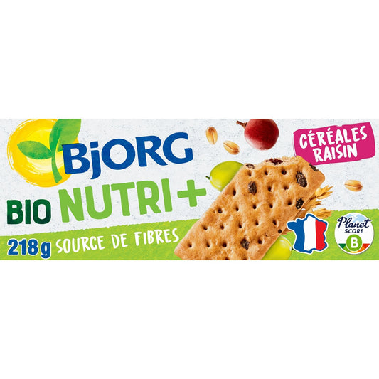 BJORG Organic Cereal Raisin Biscuits