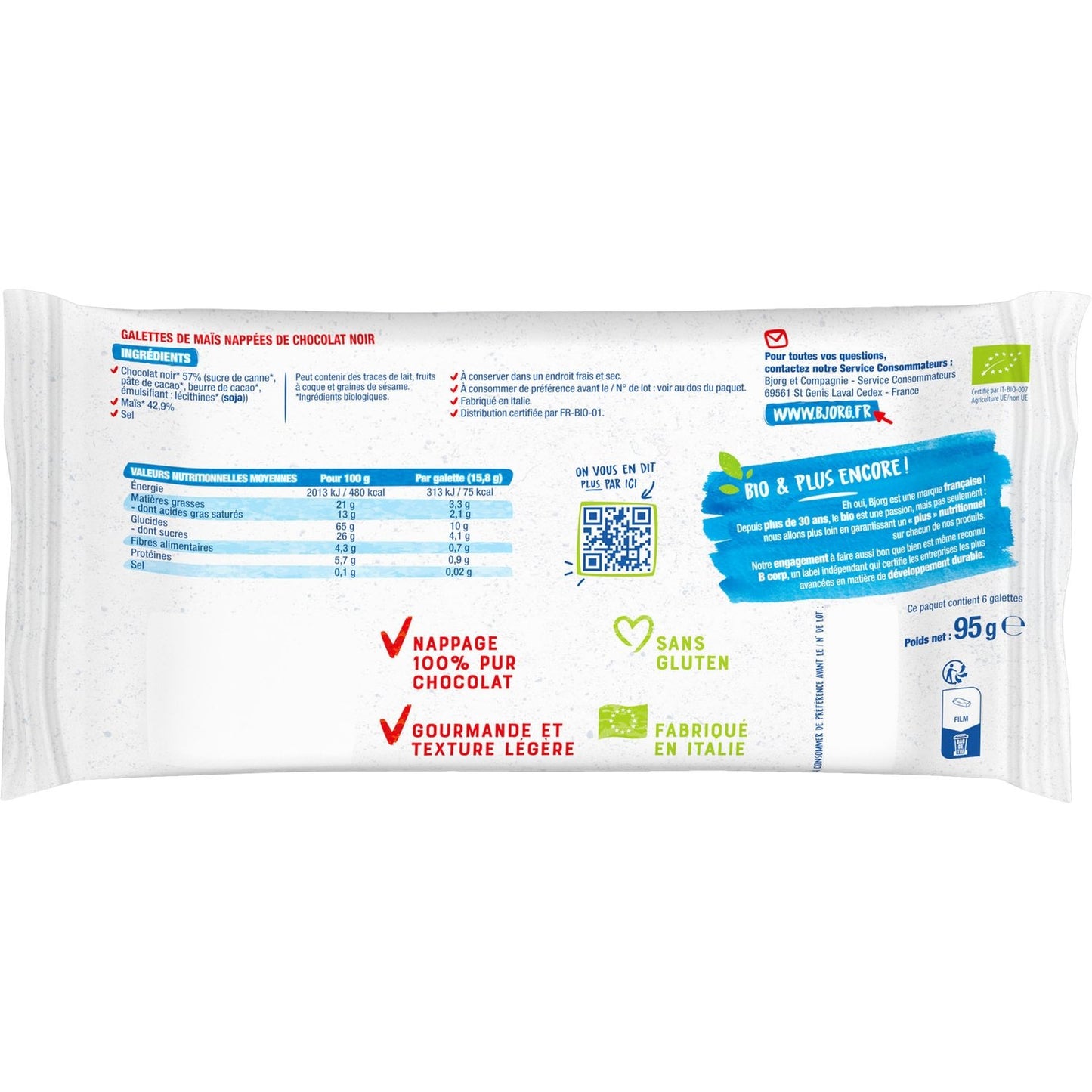 Galettes Maïs Chocolat Noir Bio BJORG
