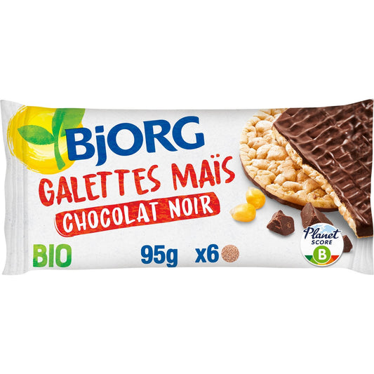 Galettes Maïs Chocolat Noir Bio BJORG Le paquet de 6 - 95g