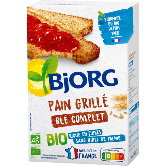 Pain Grillé Bio Blé Complet BJORG La boite de 250g