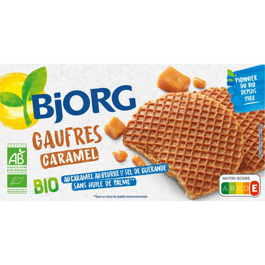 BJORG Organic Caramel Waffle Biscuits