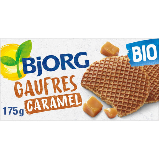 Biscuits Bio Gaufres Caramel BJORG Le paquet de 6 - 175g
