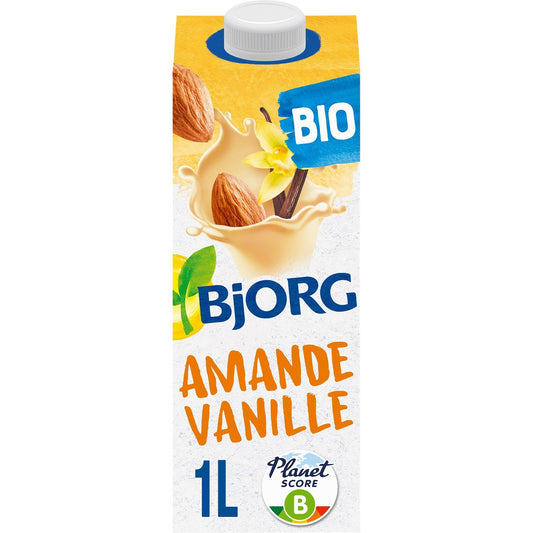 Boisson Végétale Bio Lait d'Amande Vanille BJORG La brique de 1 L