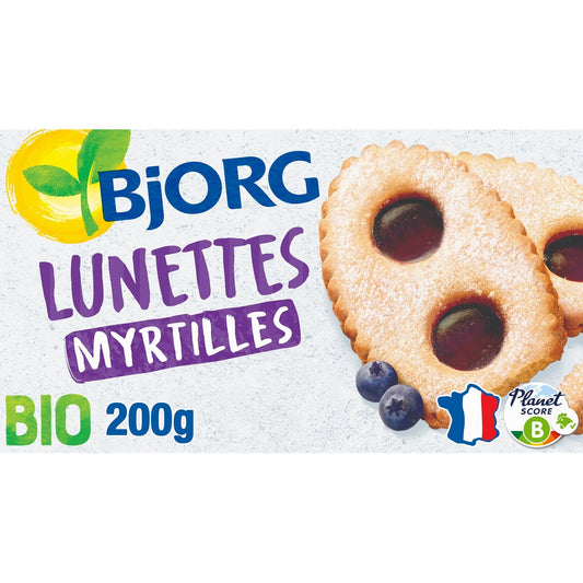 Biscuits Bio Lunettes Myrtille BJORG La boite de 4 - 200g