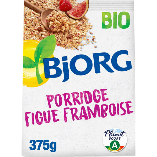 Céréales Bio Porridge Figue Framboise BJORG Le sachet de 375g