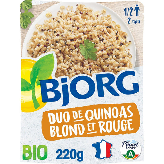 Organic Ready Meal Duo of Red and Blong Quinoa BJORG