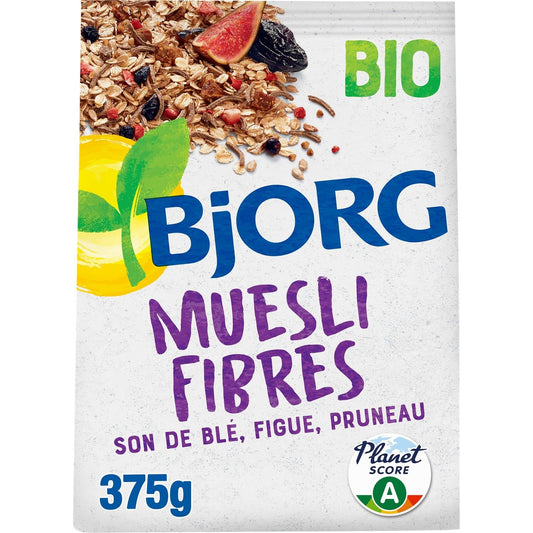 Céréales Bio Muesli Fibres Son de Blé BJORG La boite de 375g