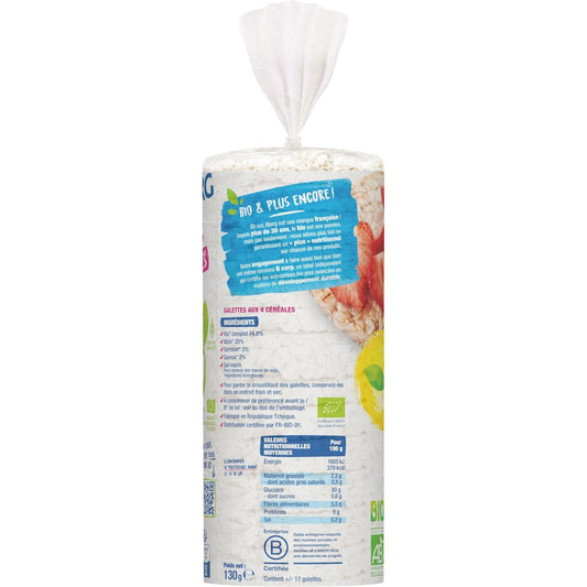 [ANTI-GASPILLAGE] Galettes 4 Céréales Bio BJORG - Date de durabilité minimale : 12/11/2025