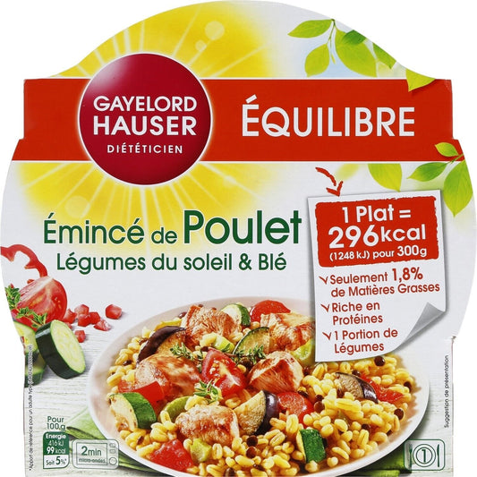 Plat Cuisiné Poulet, Blé, Légumes GAYELORD HAUSER