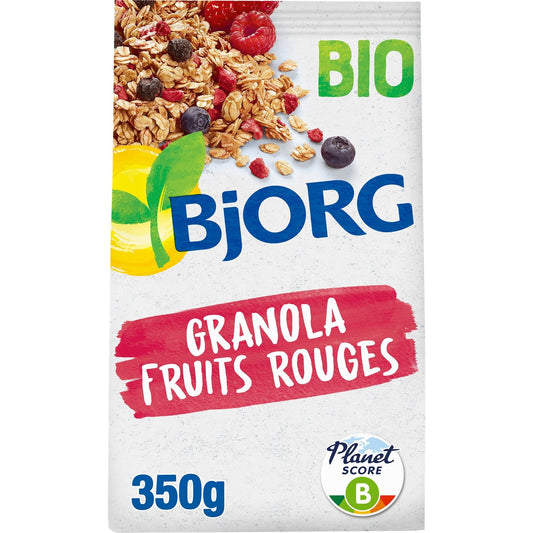 Céréales Bio Granola Fruits Rouges BJORG Le paquet de 350g