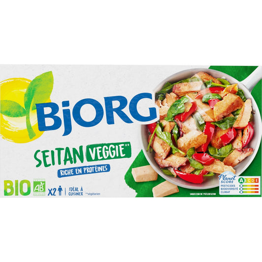 Galettes Végétales Bio Seitan BJORG les 2 galettes de 85g