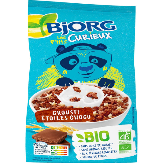 Céréales Bio Crousti Etoiles Choco BJORG Le paquet de 375g