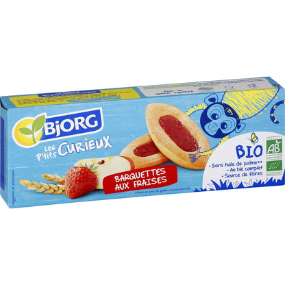 Biscuits Bio Barquette Fraise BJORG